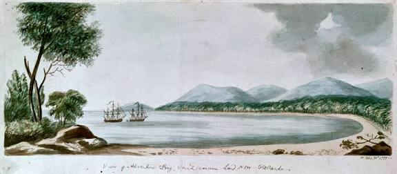 View of Adventure Bay, Van Dieman's [sic] Land, New Holland' | Royal Museums Greenwich