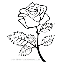 Marvelous Decoration Rose Clipart Peacock Fairy Art Digital Image Download Rose Outline Flower Drawing Rose Coloring Pages