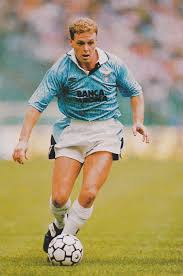 Lazio and tottenham hotspur fc at stadio olimpico on november 22, 2012 in rome, italy. Football Photo Paul Gascoigne Lazio 1992 93 Football Photos Retro Football Football