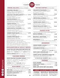 Noble Roman S Craft Pizza Pub Menu In Carmel Indiana