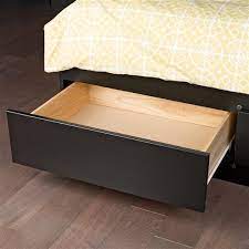 This twin xl storage bed is 5 inches longer than a standard twin making it ideal for teenagers and college students. Prepac Twin Xl Mate S Platform Storage Bed With 3 Drawers Black Bbx 4105 K Rona