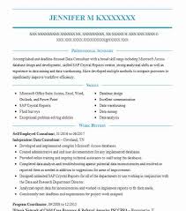 The main difference between a traditional resume and a resume for a business owner is that the latter focuses more on proven experience, relevant achievements, and expert skills than career history. Self Employed Consultant Resume Example Company Name Magazine Arkansas