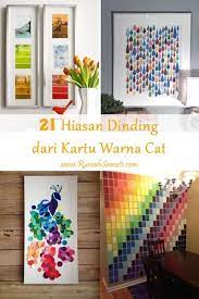 Nah, daripada kamu harus mengeluarkan uang untuk membeli lukisan. 21 Hiasan Dinding Dari Kartu Warna Cat Hiasan Dinding Warna