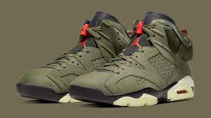 Jordans 2019 cheap, with the upcoming release of the travis scott x air jordan 6 medium olive, the houston rapper was spotted in a brand new colorway which is being called yellow cactus jack. Travis Scott Air Jordan 6 Vi Medium Olive Release Date Cn1084 200 Sole Collector