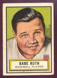 1952 TOPPS LOOK N SEE #15 BABE RUTH KEY CARD NO CREASES GREAT FIND RARE