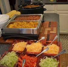 There are 266 taco bar graduation for sale on etsy, and they cost 7,10 $ on average. A Taco Bar The Easiest Way To Feed A Crowd Styleblueprint