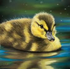 Duckling Me Chalk Pastel 2020 Art Watch the video about blending with water.