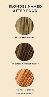 Blondes Named After Food Hair Color Names Hair Color Fall Hair Colors