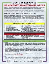 Denton county home inspection offers hvac home inspection services to ensure that a system in a potential home is going to serve you well in the future. Denton County Texas On Twitter Here Are Some Quick Facts About The Mandatory Stay At Home Order That Goes Into Effect At 11 59 P M Today March 25th Https T Co F46mzyfra1