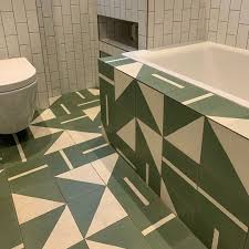 The classic tile pattern ref. Green Geometry Encaustic Cement Tile Otto Tiles Design