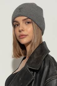 Ami Paris Cashmere Hat in Gray