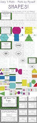 Daily 3 Math Math By Myself Shapes This Kindergarten Daily 3 Math Packet Is Wonderful It Has 9 Different Centers T Everyday Math Daily 3 Math Daily Math