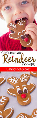 Cozy red reindeer holiday sweater. Reindeer Gingerbread Cookies From Gingerbread Men