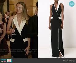 Liza S Black And White Tuxedo Gown On Younger Evening Wear Dresses Black And White Tuxedo Evening Dress Fashion