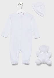 Buy Polo Ralph Lauren White Infant 3 Piece Gift Set For Kids In Mena Worldwide 570539001