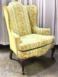 The chairs are marked under the cushions mary webb wood 1976 and woodmark originals inc. Vintage Wingback Chair 2 Available Woodmark Originals Ga Prop Source