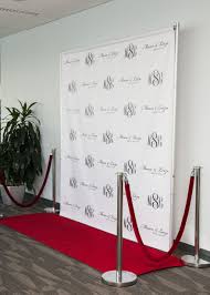 Step And Repeat Backdrop Custom Monograms Company Logos Sponsor Logos Etc Add Red Carp Hollywood Party Theme Grand Opening Party Pineapple Birthday Party