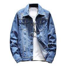 Jean jacket for men, classic ripped slim denim jacket with holes. Mens Denim Jacket Turn Down Collar Single Breasted Hole Jean Coats Male Casual Slim Cowboy Jackets Buy Sports Denim Jacket For Men Customized Men S Denim Jackets Summer Denim Jacket For Men Product On Alibaba Com