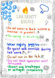 Students must design a safety poster illustrating one of the safety rules discussed in class. Dbis Science On Twitter Excellent Lab Safety Posters From Our Year 7 S