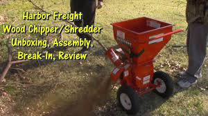 Harbor Freight Chipper Shredder Unboxing Assembly Break In Review Wood Chipper Chippers Harbor