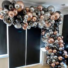 Rose gold black and silver decorations. 122pcs Set Black Agate Latex Balloons Chrome Metallic Rose Gold Silver Balloon Garland Arch For Wedding Decoration Kids Birthday Ballons Accessories Aliexpress