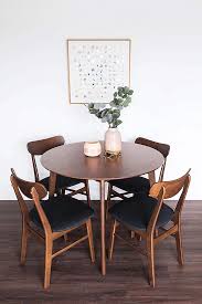 Wood dining tables handcrafted in vermont with solid, natural cherry, walnut, maple & oak. Dakota Dining Table Set Walnut Edloe Finch Furniture Co Round Dining Table Modern Dining Table Small Space Small Dining Sets