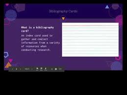 Start a reference list entry for a webpage with the author's name. Creating Your Bibliography Cards Youtube