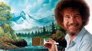 The artist you are most likely talking about is bob ross. Bob Ross 13 Facts About The Iconic Painter Biography