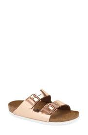 Birkenstock Arizona Rose Gold Sandals Birkenstock Arizona Soft Footbed Sandal Women Rose Gold Birkenstock Sandals Arizona Footbed Sandals Birkenstock Arizona