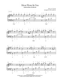 To download, just click the link below and right click on the piano sheet.then select save as and save the file where u want. River Flows In You By Yiruma Piano Sheet Music Intermediate Level