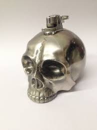Vintage Japan Skull Butane Table Lighter Light Table Vintage Japan Skull