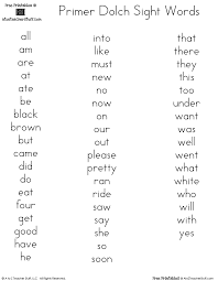 Printable Dolch Word Lists Kindergarten Worksheets Sight Words Spelling Worksheets Kindergarten Worksheets Printable