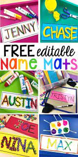 Free Editable Name Mats Pocket Of Preschool Name Activities Preschool Preschool Activities Kindergarten Activities