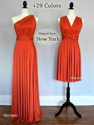 Burnt Orange Bridesmaid Dress Convertible Wrap Dress Infinity Dress Coktail Dress Multi Way Wrap Dress Maternity Dress Party Dress In 2020 Orange Bridesmaid Dresses Burnt Orange Bridesmaid Dresses Orange Party Dresses