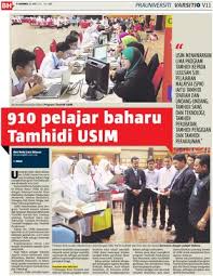 Fakulti perubatan dan sains kesihatan, fakulti sains dan teknologi, fakulti syariah dan. 910 Pelajar Baharu Tamhidi Usim Klik
