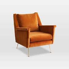 Carlo Mid Century Chair Westelm Mid Century Chair Modern Leather Chair Furniture Chair
