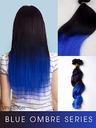Blue Series Colorful Clip In C030 Dip Dye Hair Hair Styles Blue Tips Hair
