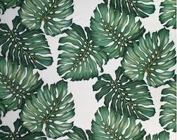 Ohana Barkcloth Hawaii Timeless Hawaiian Fabrics For Your Home Body Tropical Hawaiian Monstera Leaves On A Cott Ilustracoes Pinturas Da Natureza Estampas