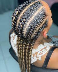 Stitchedbraids Straightback With Color Small Cornrows Straight Back Cornrows Braids With Weave