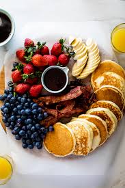 Pancake Breakfast Board Simply Delicious Recipe Tasty Pancakes Breakfast Platter Food Platters