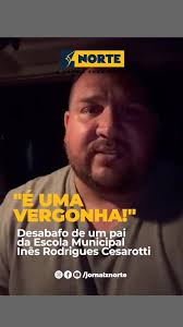 "É UMA VERGONHA!", Desabafo de um pai da Escola Municipal Inês Rodrigues  Cesarotti, no Parque Vitória Régia, falando da situação da escola após 30  minutos de chuva!