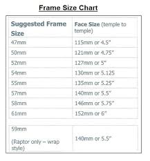 61 Bright Eyeglasses Measurements Chart