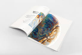 Curate your own collection of art and design with a simple mockup template. Minimalistic Magazine Spread Mockup In Stationery Mockups On Yellow Images Creative Store