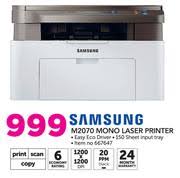 Multifunction printer (all in one). Special Samsung M2070 Mono Laser Printer M Guzzle Co Za