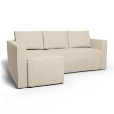Housse De Convertible Manstad Meridienne A Gauche Panama Cotton Sand Beige Bemz