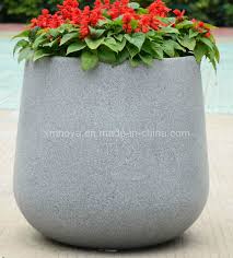 Grey plastic plant pots outdoor. China Fiberglass Reinforced Plastic Flower Terrazzo Planter Pots For Garden Decoration China Terrazzo Planter And Garden Decoration Price