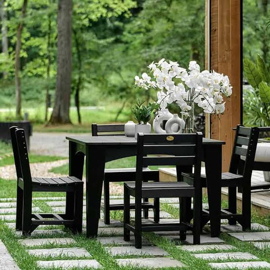 LuxCraft 44″ Square Island Dining Suite Layout, AI generated