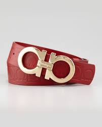 Black And Red Designer Belt Salvatore Ferragamo Giant Embossed Double Gancini Belt Red Ferragamo Belt Mens Belts Ferragamo