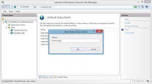 How To Set Default Document In Iis - Tecadmin.net
