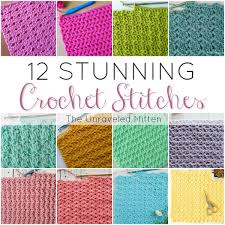 Examples are a crochet rose, blue ivy, marigold, daffodil, poinsettia. 12 Stunning Crochet Stitches The Unraveled Mitten